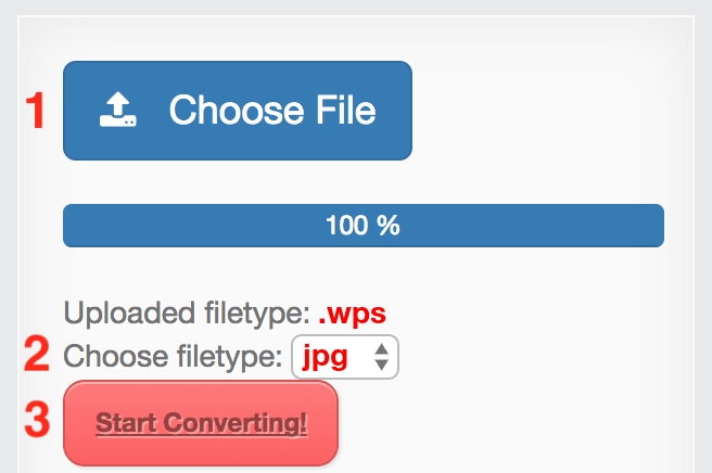How to convert WPS files online to JPG